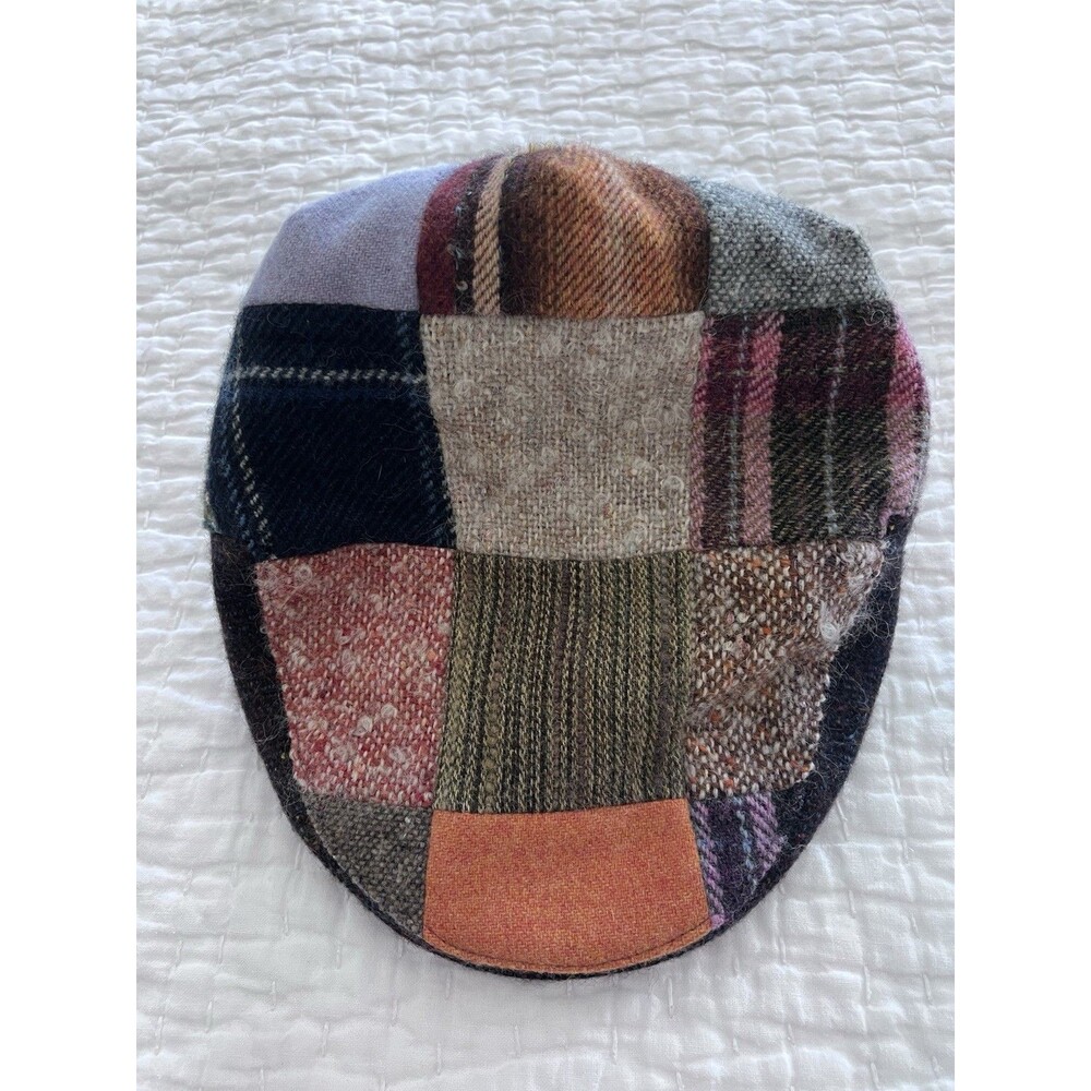 John Hanly Irish Tweed Patch Cap Wool Size XL EUC